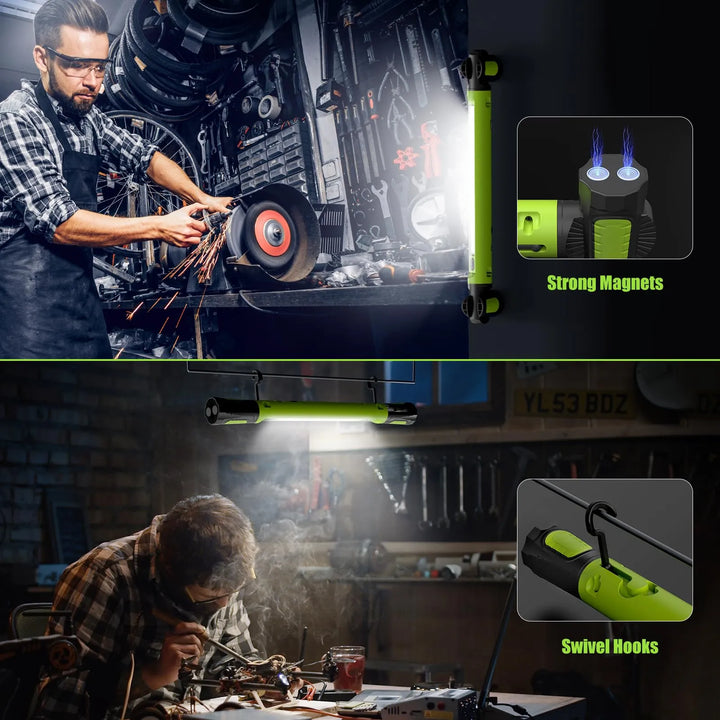 3000 Lumens Heavy-Duty Magnetic LED Work Light – Hands-Free Illumination for Home &amp; Auto