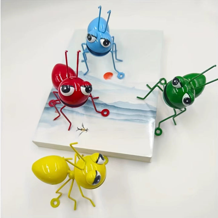4Pcs Dancing Ant Garden Decor | Bouncy Metal Yard Art
