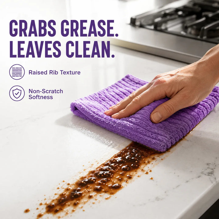 Textured Coral Fleece Tear-Away Towel – Ditch Paper Towels, Save $200/Year