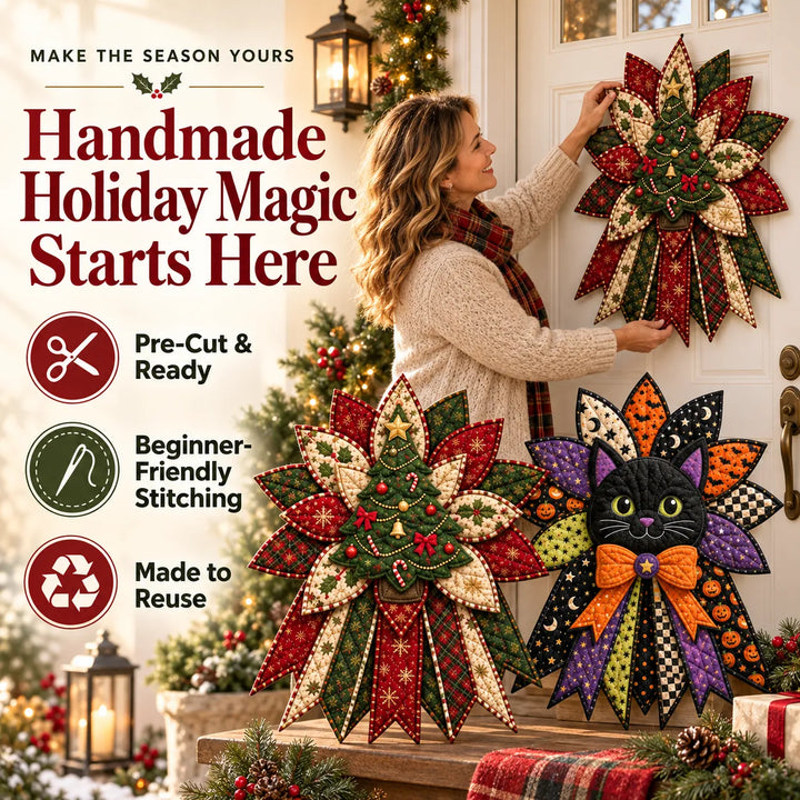 Holiday Door Hanging Quilt Kit – Christmas &amp; Halloween DIY