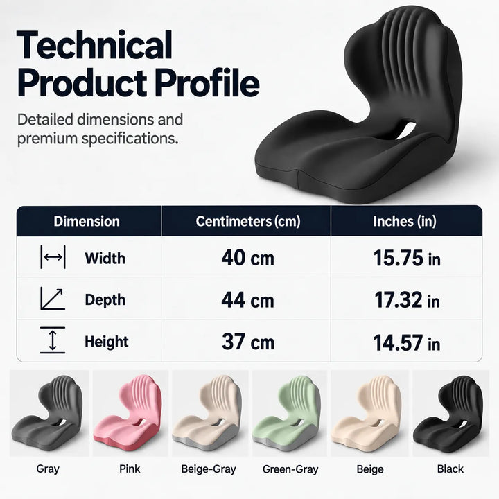 All‑Day Comfort Cushion – Lumbar &amp; Seat Support in One