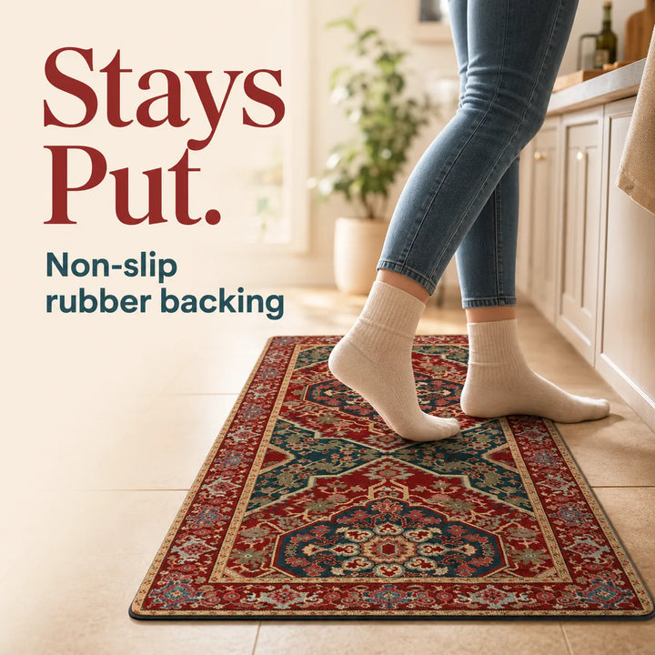 Absorbent Non-Slip Kitchen Mat — Soft Underfoot, Easy to Wash