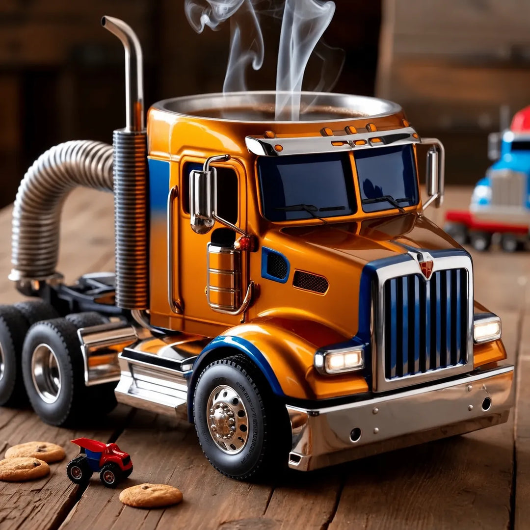 Truck-Shaped Coffee Mug - 5 Colors, Resin Semi Truck Mug