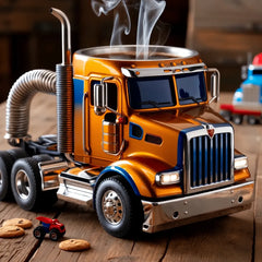 Truck-Shaped Coffee Mug - 5 Colors, Resin Semi Truck Mug