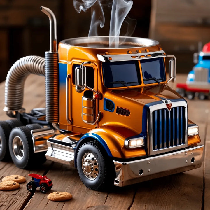 Truck-Shaped Coffee Mug - 5 Colors, Resin Semi Truck Mug