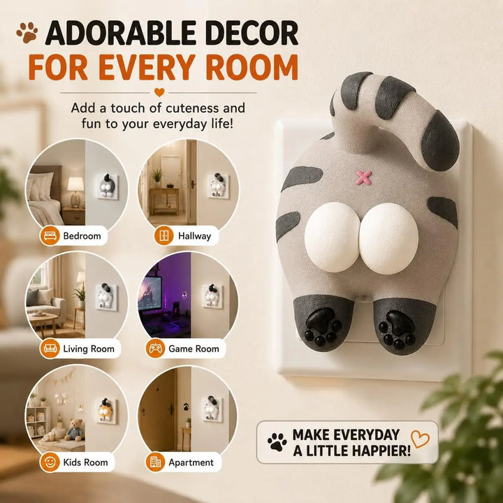 Funny Cat Butt Light Switch Cover - 3D Printed Wall Plate