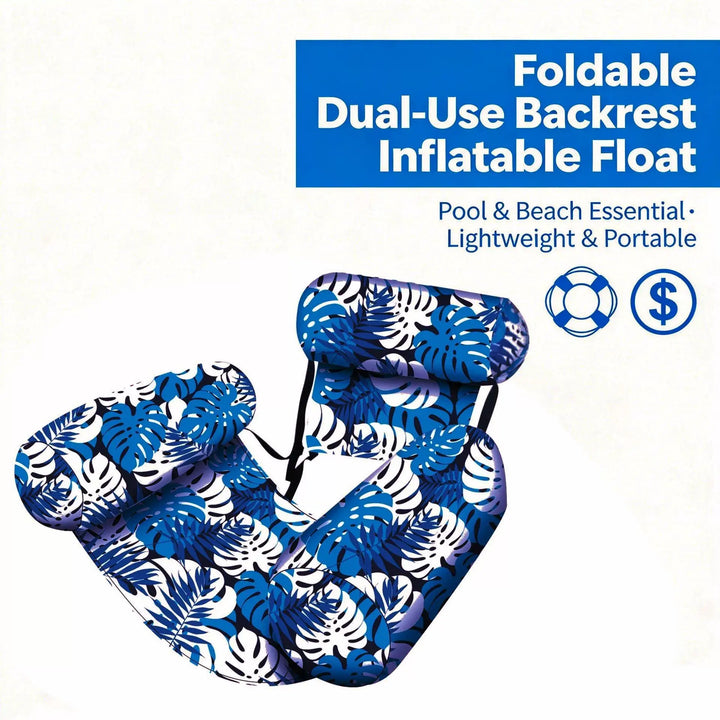 Floating Pool Lounge Chair with Cooling Mesh &amp; Adjustable Backrest