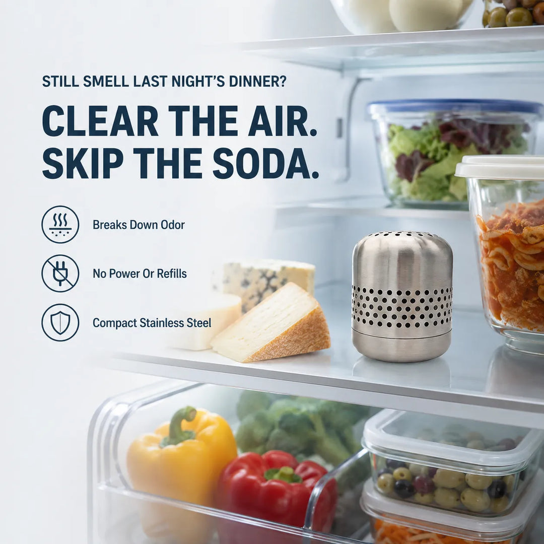 Stainless Steel Fridge Deodorizer - Catalytic Odor Eliminator