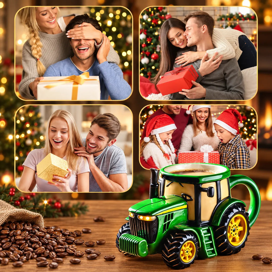 Vintage Tractor-Shaped Coffee Mug – 11 oz Retro Farm Cup