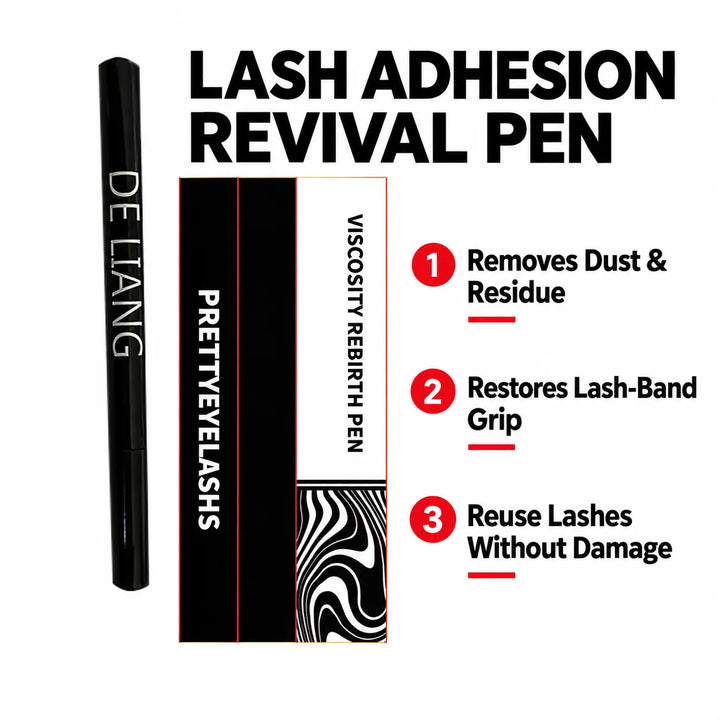 Reusable Self-Adhesive False Eyelashes – No Glue, 3 Pairs &amp; Adhesive Revival Pen