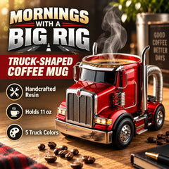 Truck-Shaped Coffee Mug - 5 Colors, Resin Semi Truck Mug