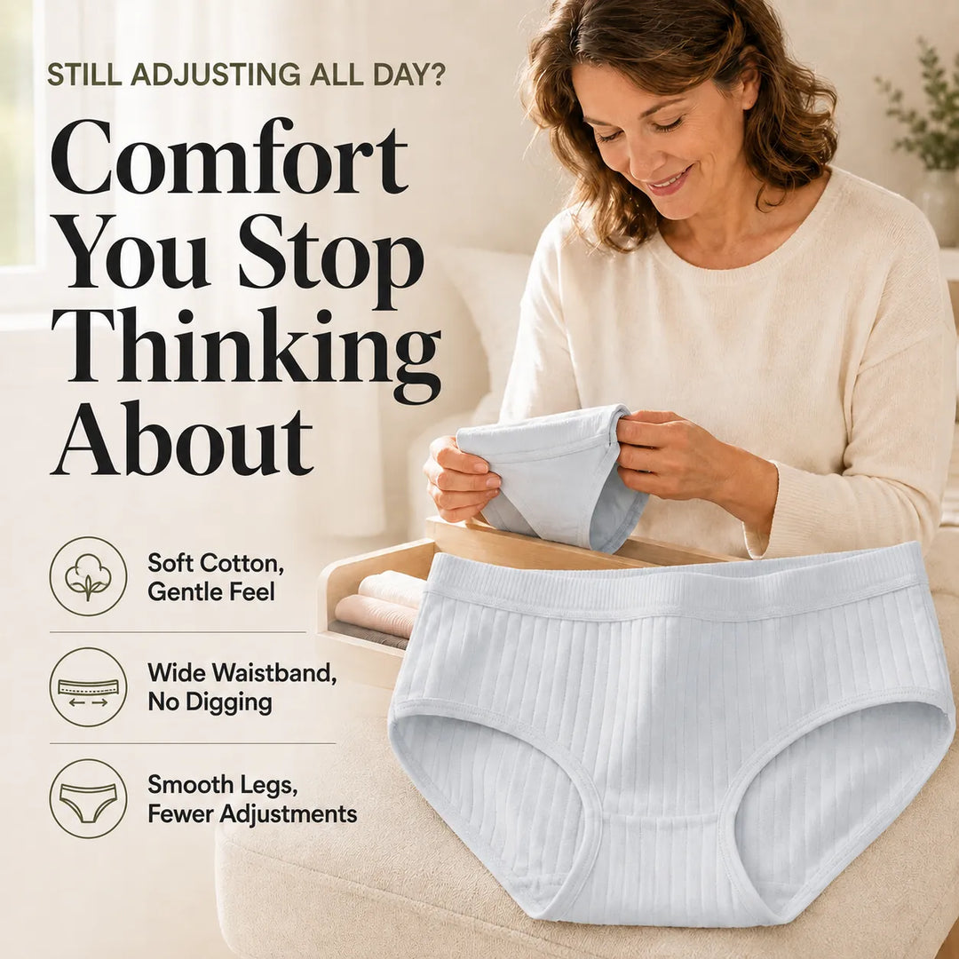 4-Pack Women’s Cotton Briefs — Soft, Breathable, No-Shrink Everyday Comfort