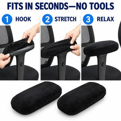 2-Pack Ergonomic Memory Foam Armrest Pads for Office &amp; Gaming Chairs (Left &amp; Right Set)