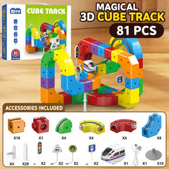 3D Magnetic Track Building Blocks — STEM Electric Train Set