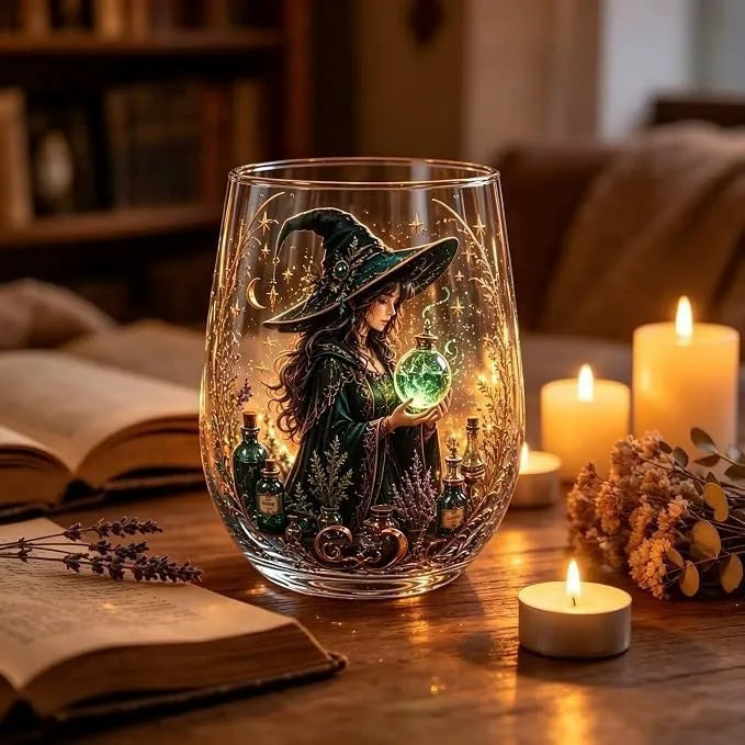 Witch Glass Cup - Mystery Halloween Blind Box, 6 Collectible Designs