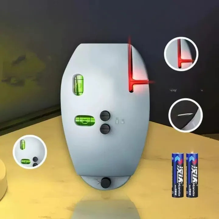 90° Laser Level – 2‑Line Self‑Leveling Tool for Hanging &amp; Renovation