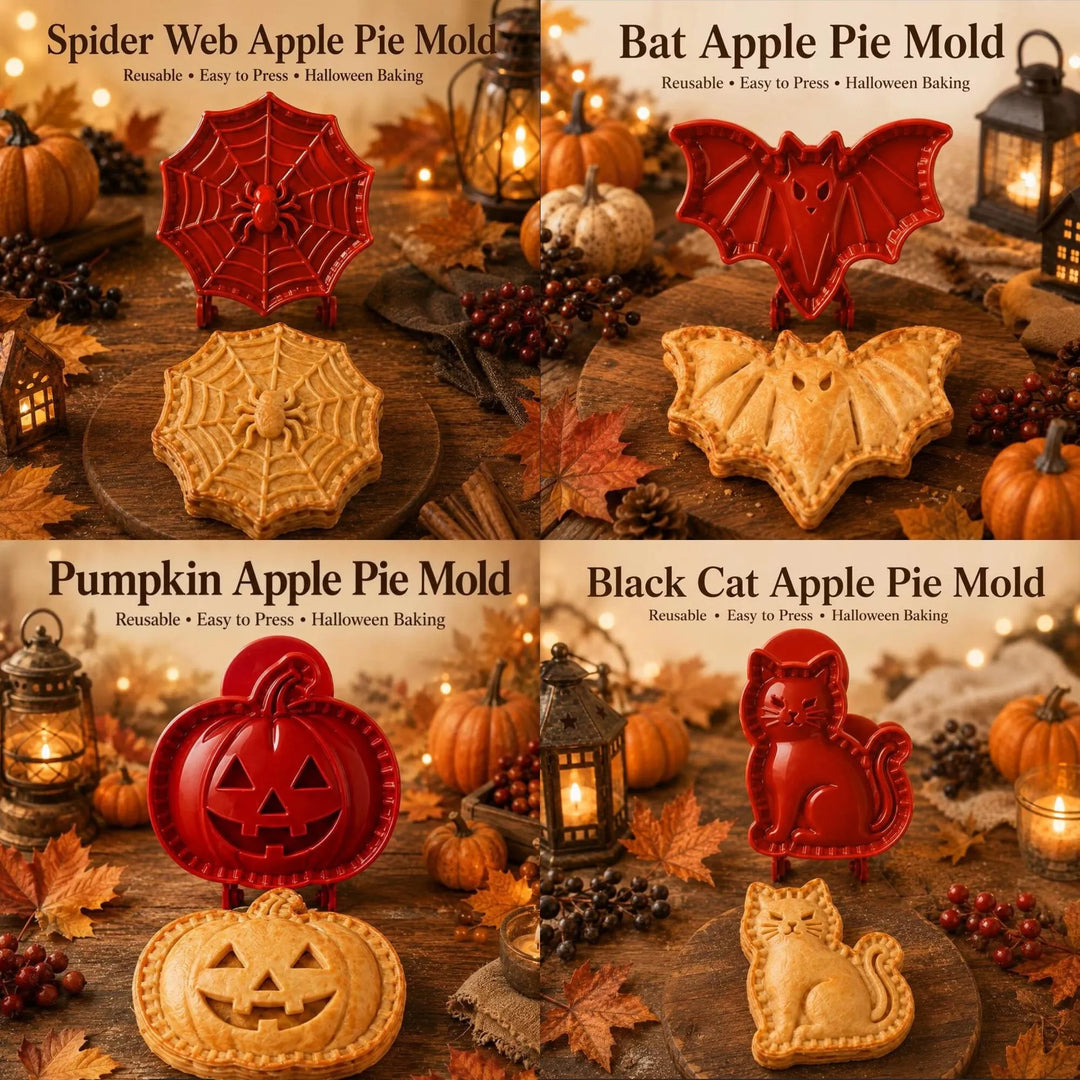 Halloween Apple Pie Molds, 2 Sets of 4 Baking Shapes, DIY Mold