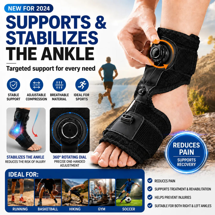 Foot Drop Brace with Steel Wire, Adjustable, Left or Right