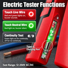 16-in-1 Folding Wire Stripper with Voltage Tester, USB-C Rechargeable
