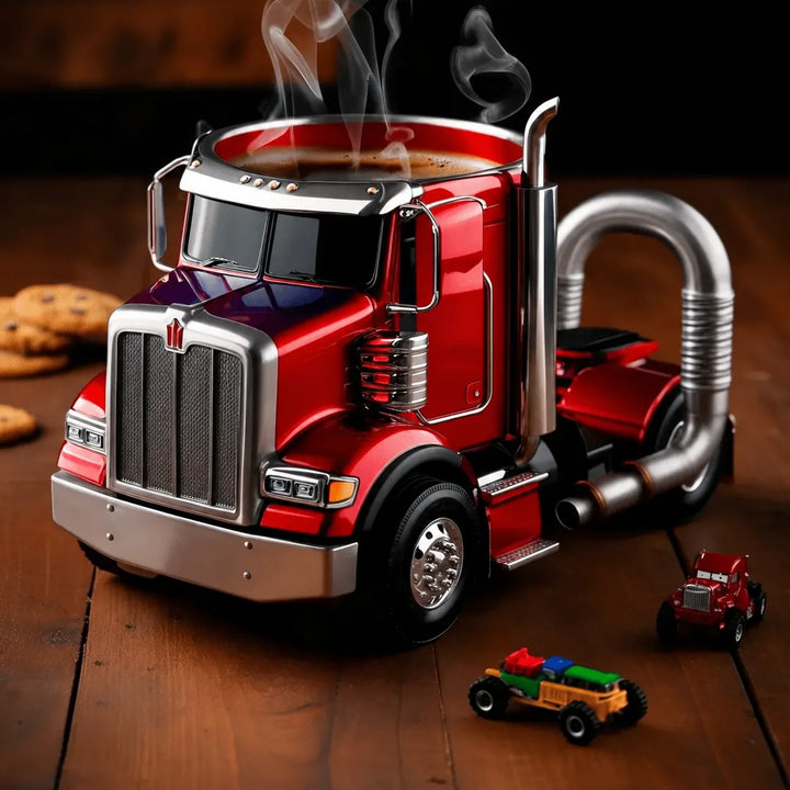 Truck-Shaped Coffee Mug - 5 Colors, Resin Semi Truck Mug