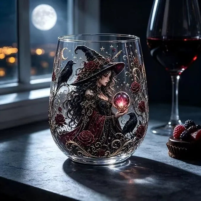 Witch Glass Cup - Mystery Halloween Blind Box, 6 Collectible Designs