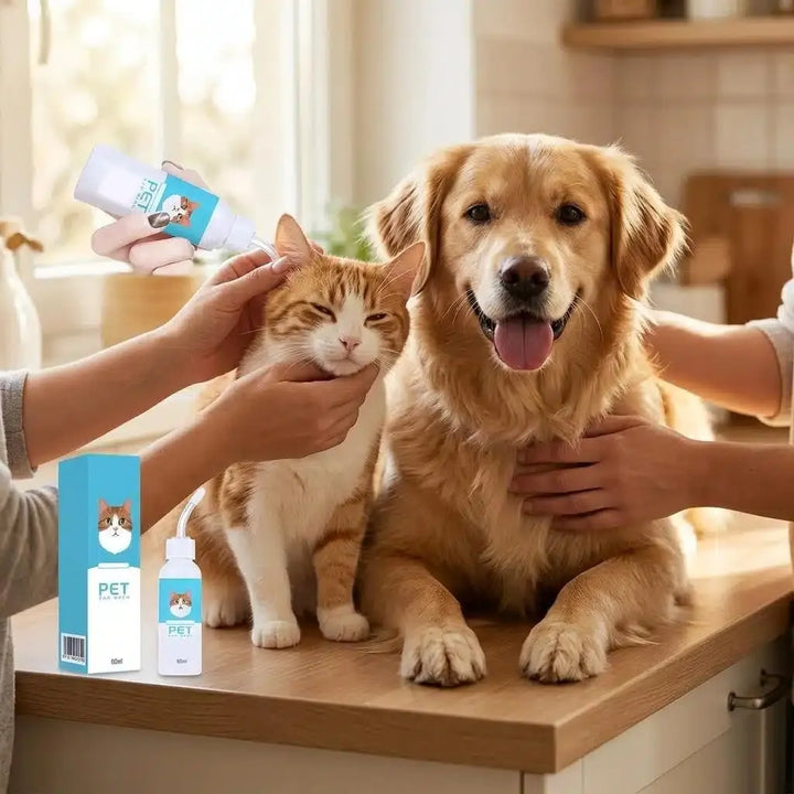 4 fl oz  Ear Cleaner for Dogs &amp; Cats – Gentle Itch Relief &amp; Odor Control