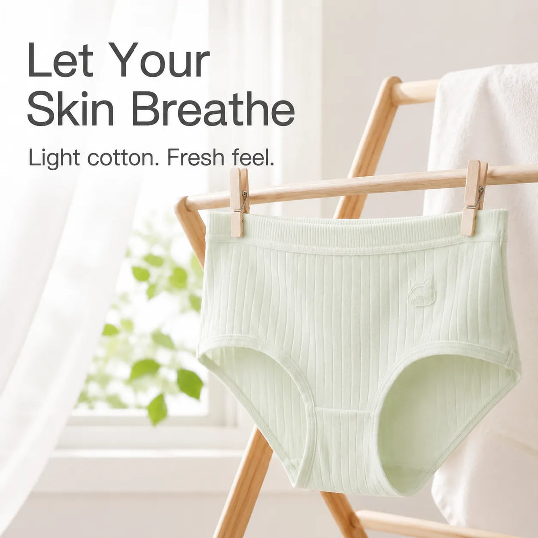 4-Pack Women’s Cotton Briefs — Soft, Breathable, No-Shrink Everyday Comfort