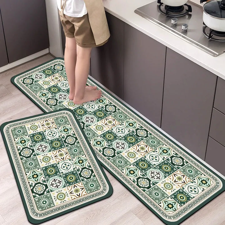 Absorbent Non-Slip Kitchen Mat — Soft Underfoot, Easy to Wash