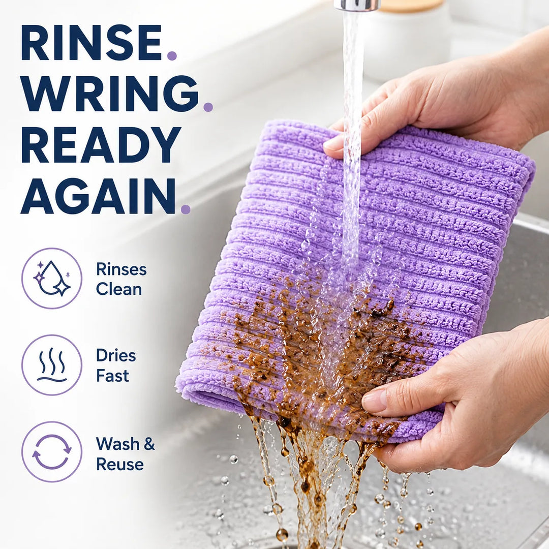 Textured Coral Fleece Tear-Away Towel – Ditch Paper Towels, Save $200/Year