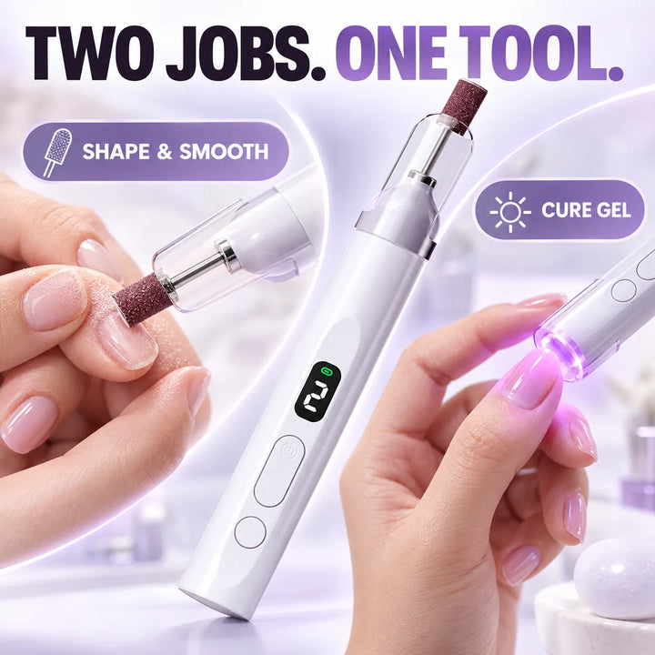 2-in-1 LED Nail Lamp, Nail Drill Kit, 5 Heads, Rechargeable
