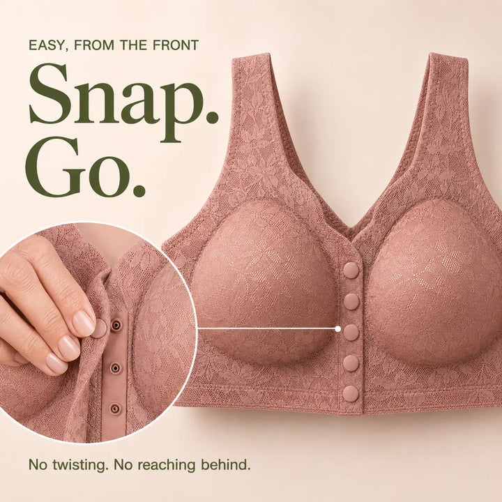 Wireless Front-Close Bra — Seamless All-Day Comfort
