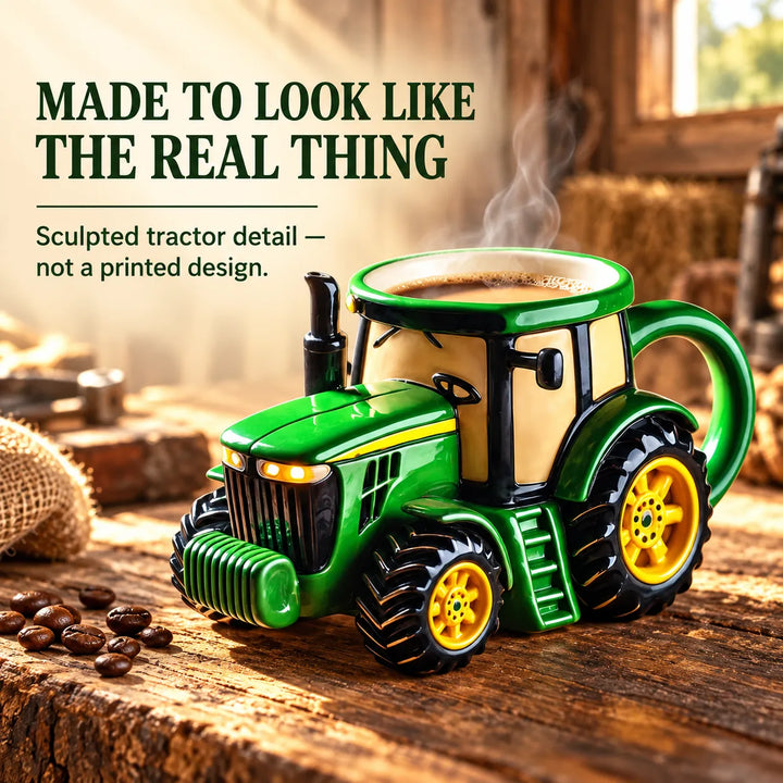 Vintage Tractor-Shaped Coffee Mug – 11 oz Retro Farm Cup