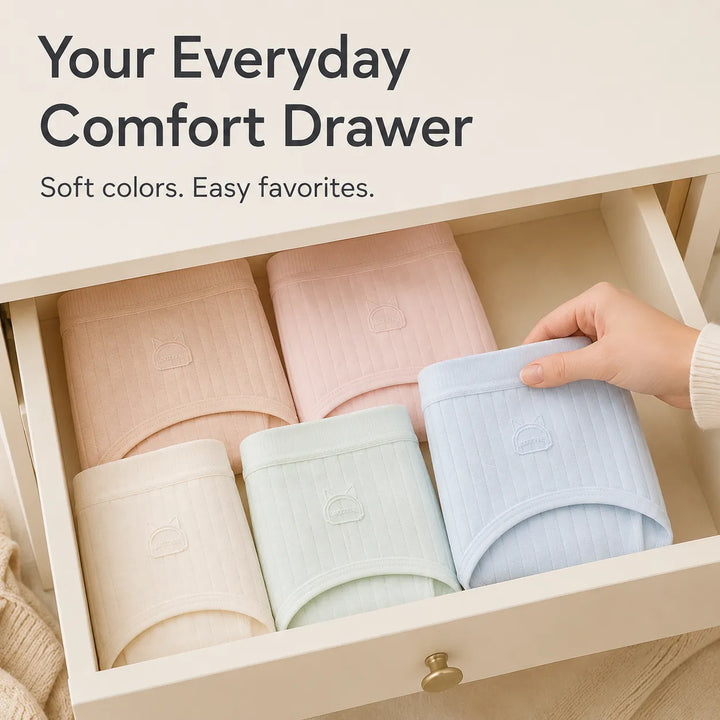 4-Pack Women’s Cotton Briefs — Soft, Breathable, No-Shrink Everyday Comfort
