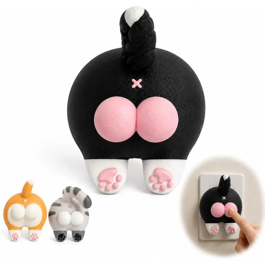 Funny Cat Butt Light Switch Cover - 3D Printed Wall Plate