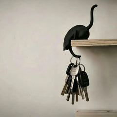 3D Printed Cat Shelf Sitter with Paw Hook for Keys &amp; Tiny Decor
