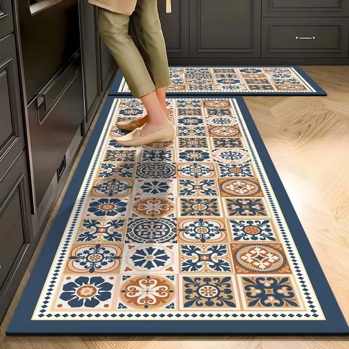 Absorbent Non-Slip Kitchen Mat — Soft Underfoot, Easy to Wash