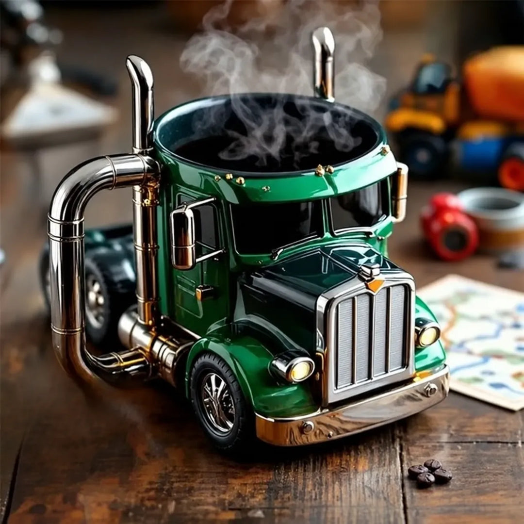 Truck-Shaped Coffee Mug - 5 Colors, Resin Semi Truck Mug
