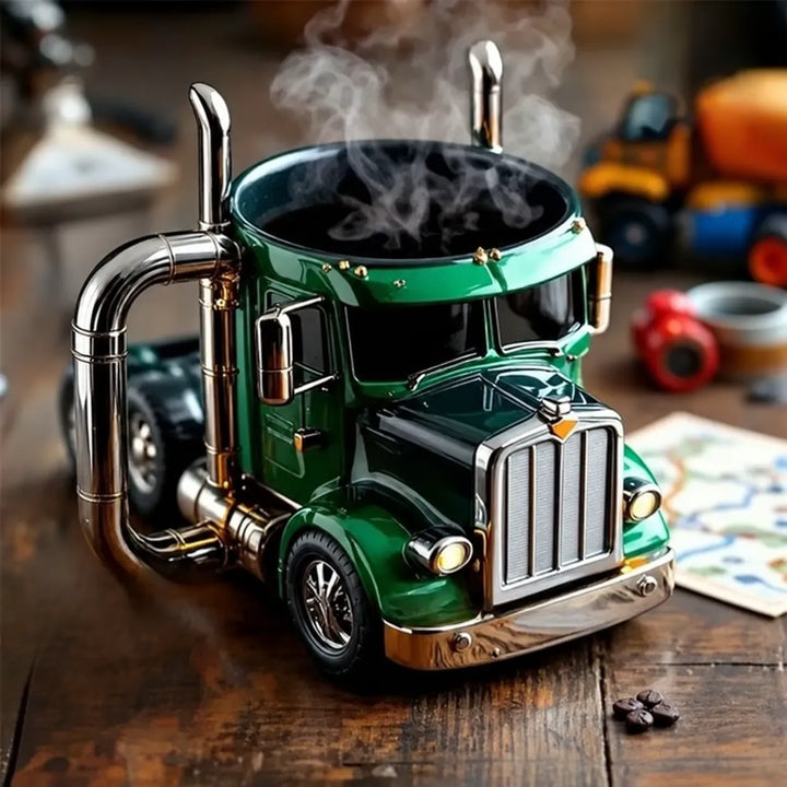 Truck-Shaped Coffee Mug - 5 Colors, Resin Semi Truck Mug