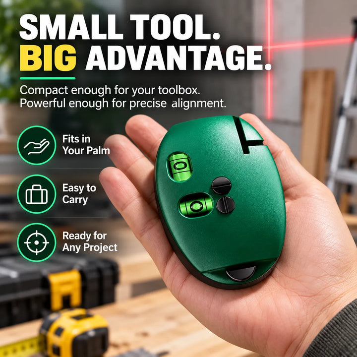 90° Laser Level – 2‑Line Self‑Leveling Tool for Hanging &amp; Renovation