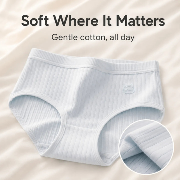 4-Pack Women’s Cotton Briefs — Soft, Breathable, No-Shrink Everyday Comfort