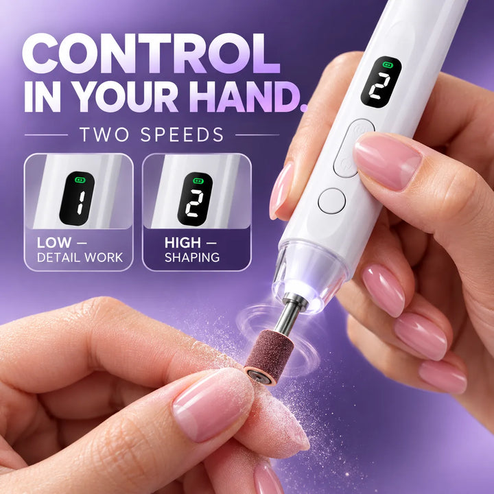 2-in-1 LED Nail Lamp, Nail Drill Kit, 5 Heads, Rechargeable