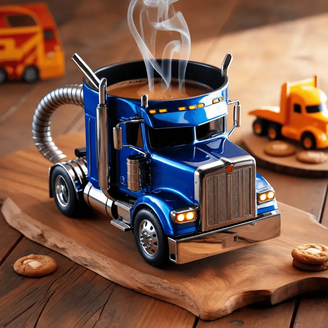 Truck-Shaped Coffee Mug - 5 Colors, Resin Semi Truck Mug