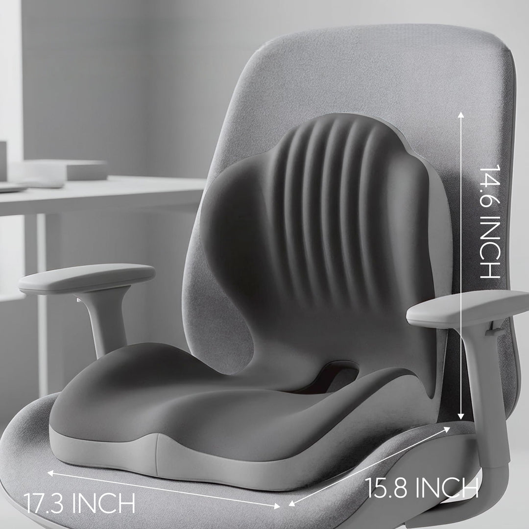 Velloraco Ergonomic Seat Cushion – All-Day Back &amp; Seat Support