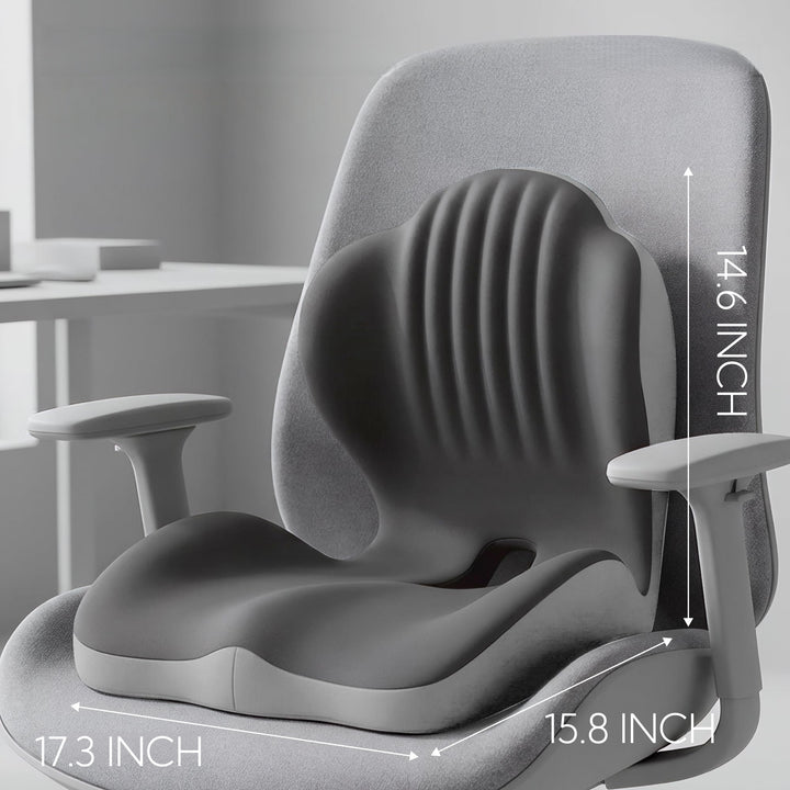 Velloraco Ergonomic Seat Cushion – All-Day Back &amp; Seat Support