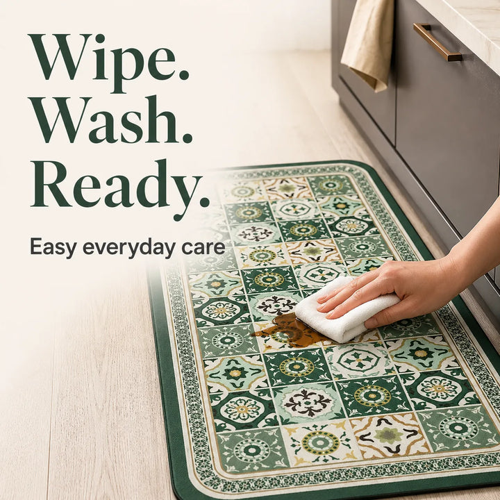 Absorbent Non-Slip Kitchen Mat — Soft Underfoot, Easy to Wash