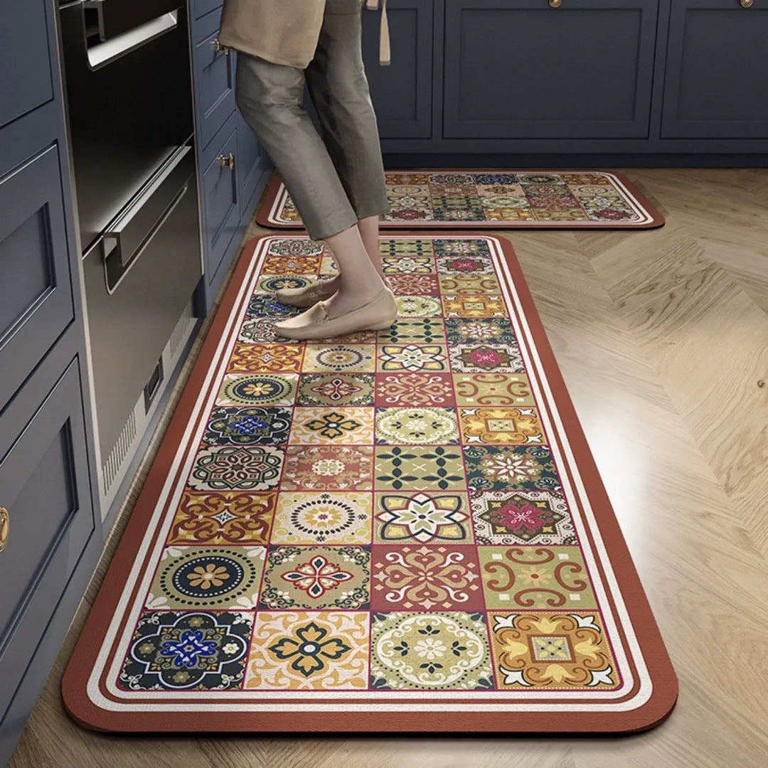 Absorbent Non-Slip Kitchen Mat — Soft Underfoot, Easy to Wash