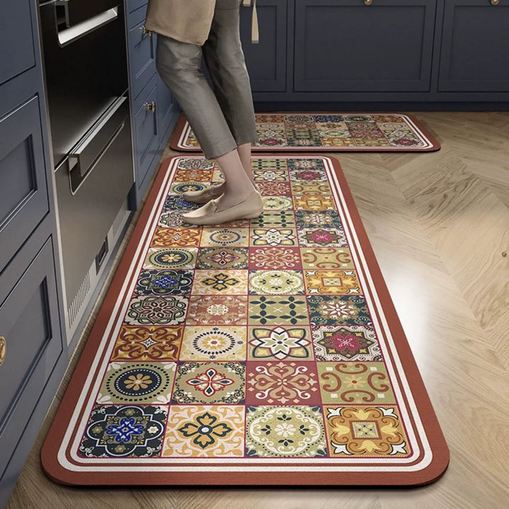 Absorbent Non-Slip Kitchen Mat — Soft Underfoot, Easy to Wash