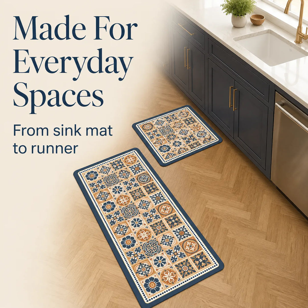 Absorbent Non-Slip Kitchen Mat — Soft Underfoot, Easy to Wash