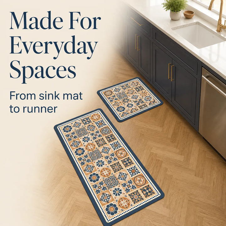 Absorbent Non-Slip Kitchen Mat — Soft Underfoot, Easy to Wash