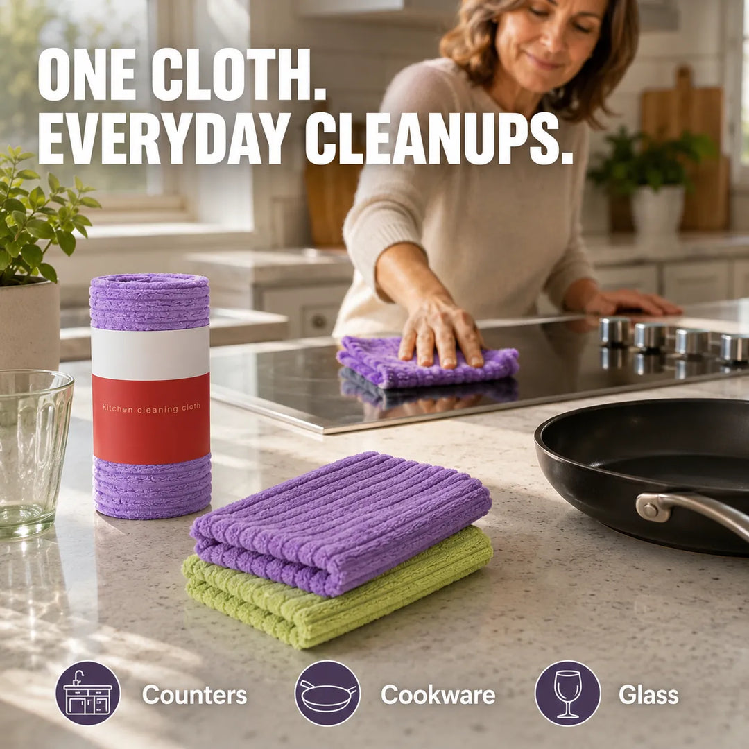 Textured Coral Fleece Tear-Away Towel – Ditch Paper Towels, Save $200/Year